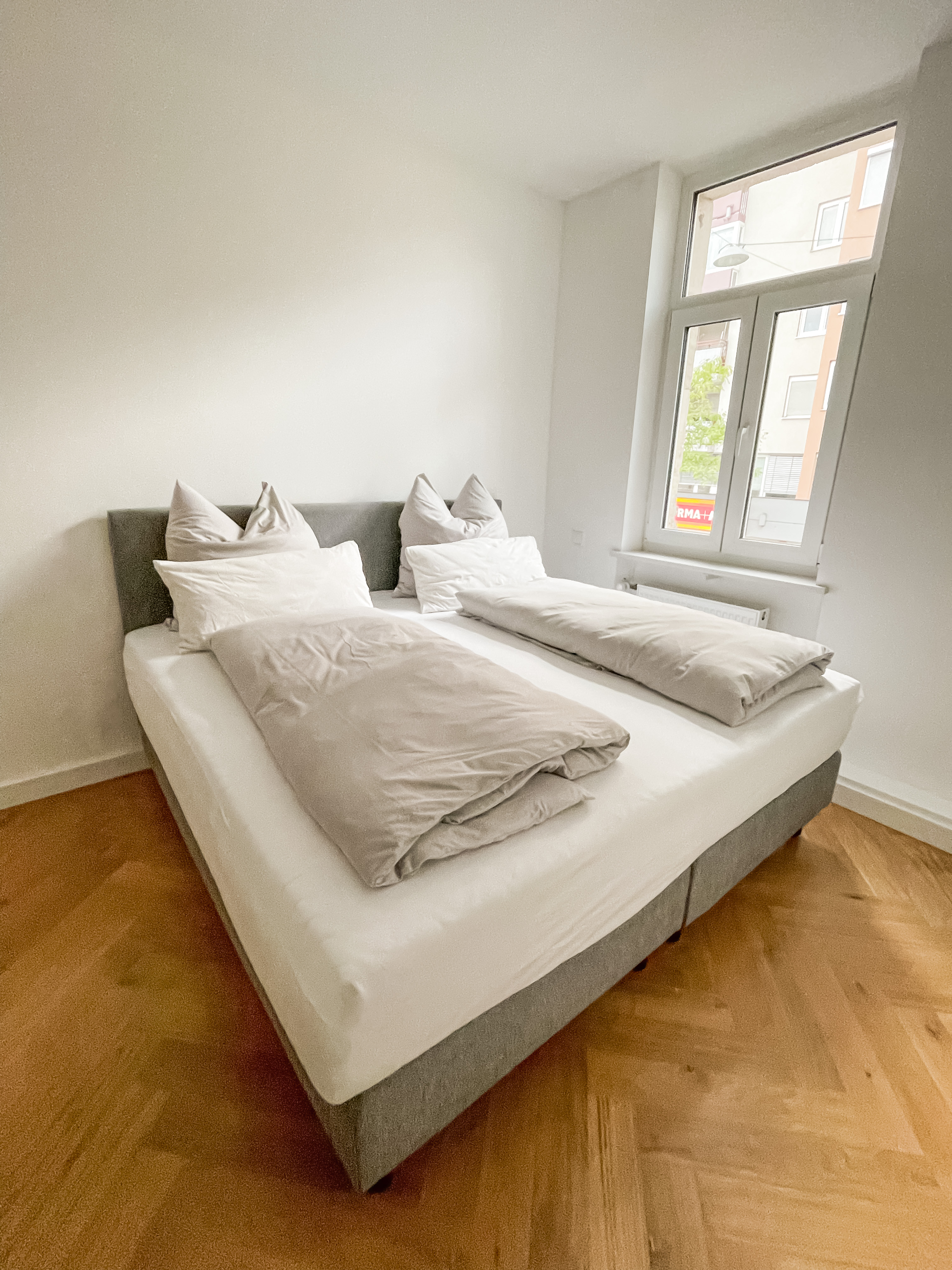 Kundenfoto von FBF Home Boxspringbett in Stoff Olbia Grau