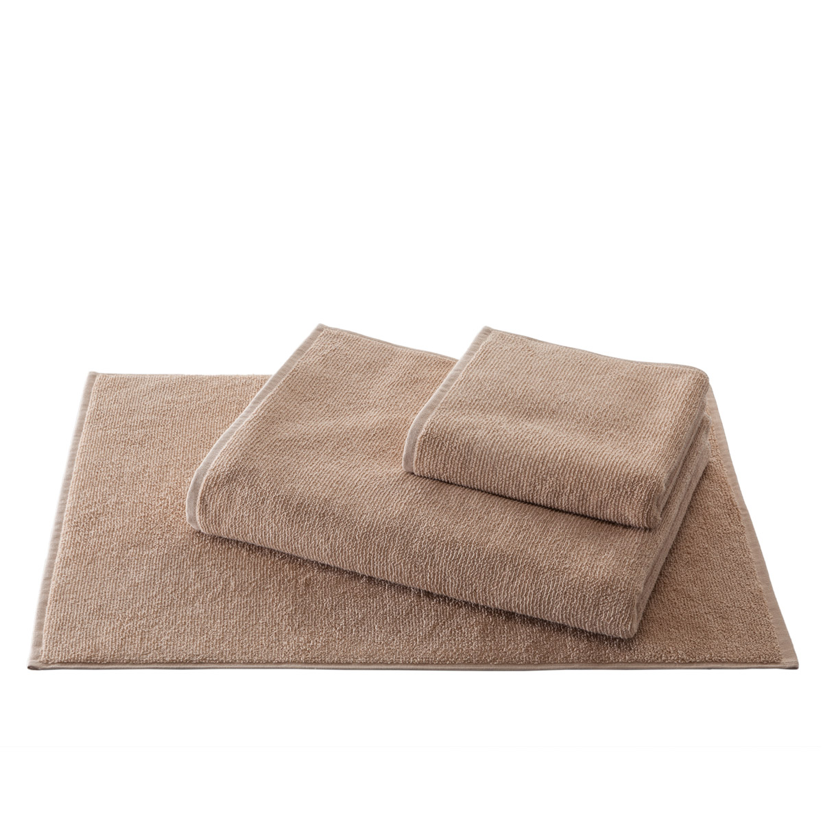 3200127-037 Nizza Zwirnfrottier cappuccino Frottierserie Nizza cappuccino mit Rippenstruktur