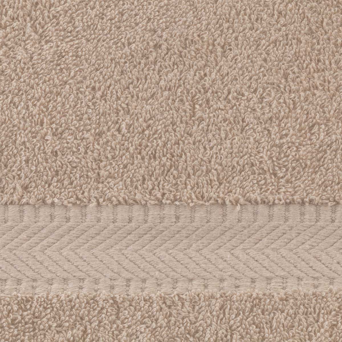 3055127-037 Detailaufnahme Walkfrottier cappuccino Detailaufnahme Imperial Webstruktur cappuccino