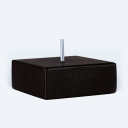 Holz: Design Block Fußset, Schwarz, 15x15x6,5 cm (2x)