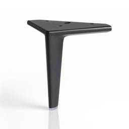 Metall: Gracilis Fußset, Schwarz, 18 cm 