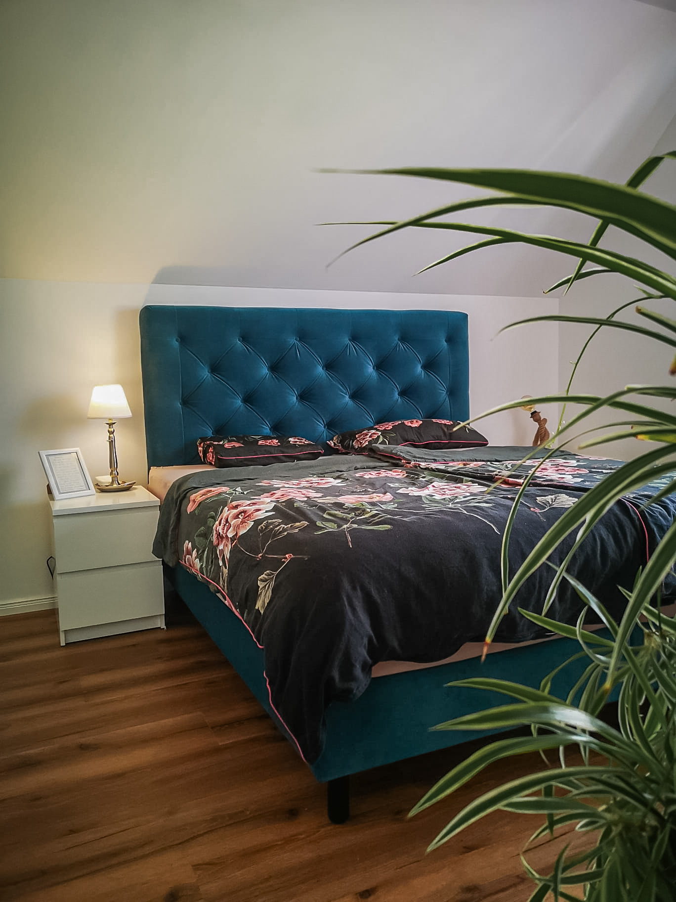 Kundenfoto von FBF Home Boxspringbett in Stoff Tunis Petrol